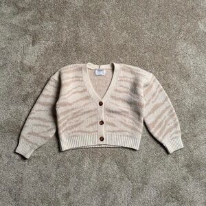 OLD NAVY "STRIPED" CREAM KNIT‎ CARDIGAN